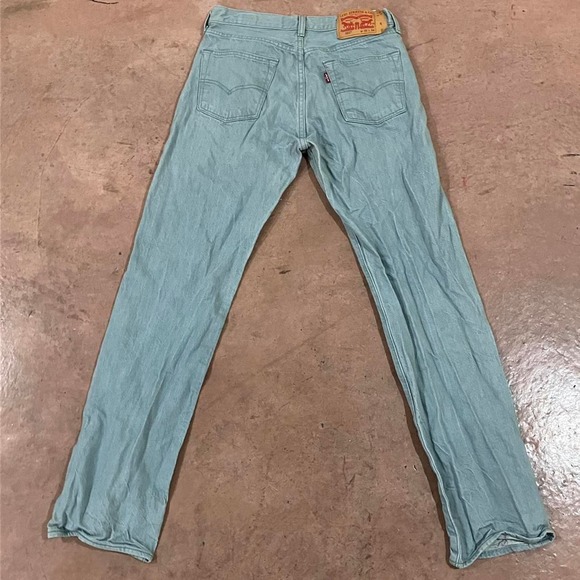 Levi’s 501 Buttonfly Light Blue White Oak Cone Denim Jeans - Picture 6 of 8